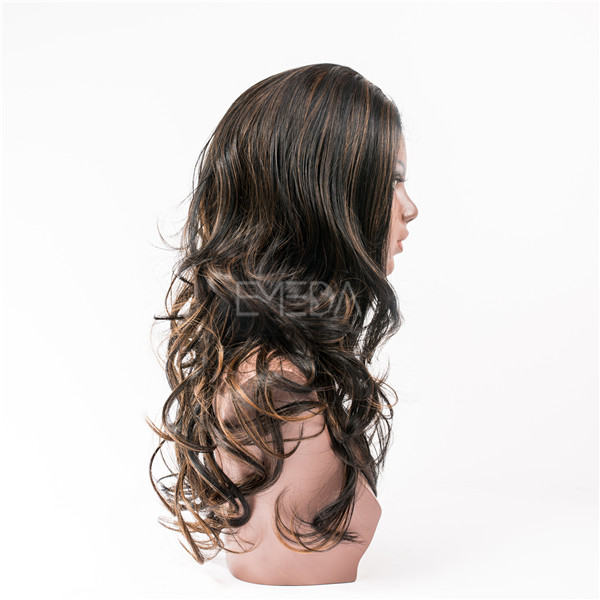 Factory wholesale human hair front lace wigs YJ93